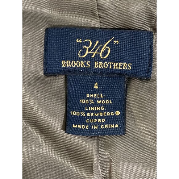 Brooks Brothers Womens Wool Blazer Size 4 Tan Button-Front - Picture 11 of 16